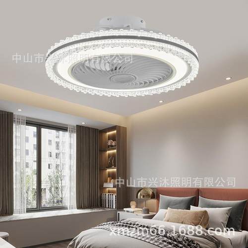 2025新款扇灯风日规吸顶878灯卧室餐厅具简约灯带扇吊风灯110V现