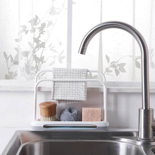 A minimalist double-bar dishcloth rack, a hollow and detacha