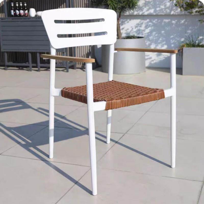 外户铝合金桌椅院FL-2002-别墅露天室外花园阳台休闲椅啡厅欧庭式