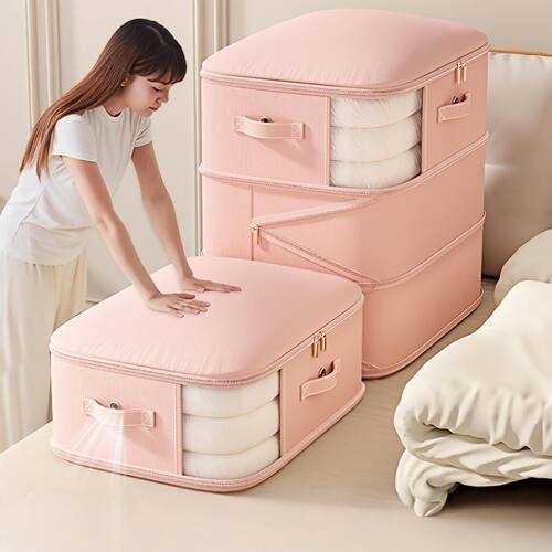 新升级可透视羽绒服被子压缩收纳袋衣物整理衣柜大容量棉被打包袋