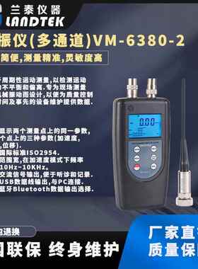 厂家直供操作简便双通道测振仪振动分析仪振动监测仪VM-6380-2
