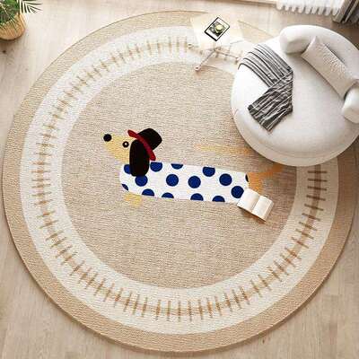 圆形地垫茶几椅子地毯轻奢现代客厅书房卧室床边吊篮脚垫子阳台垫