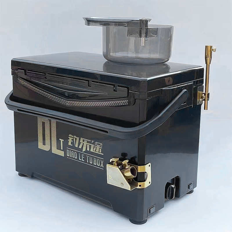 29升多种功能黑金高坐姿钓箱四腿升降带铂金配件保温钓鱼桶套装