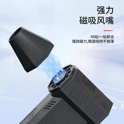 LMM带灯暴力风扇手持高速电动吹风机除尘器跨境吸吹一体涡轮风扇