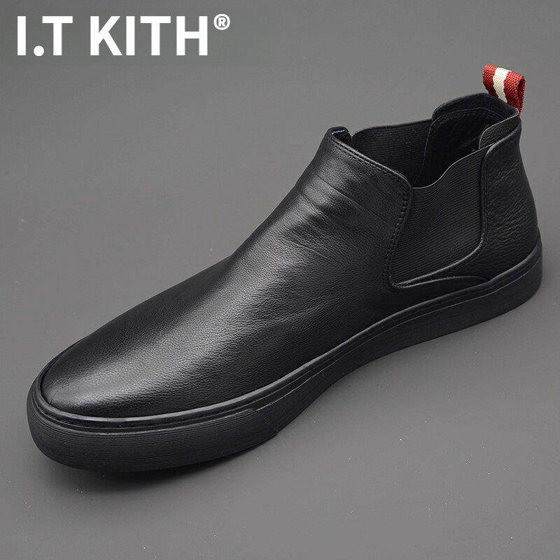 I.T KITH冬季休闲潮鞋时尚高颜值男鞋马丁靴雪地靴切尔西鞋子男