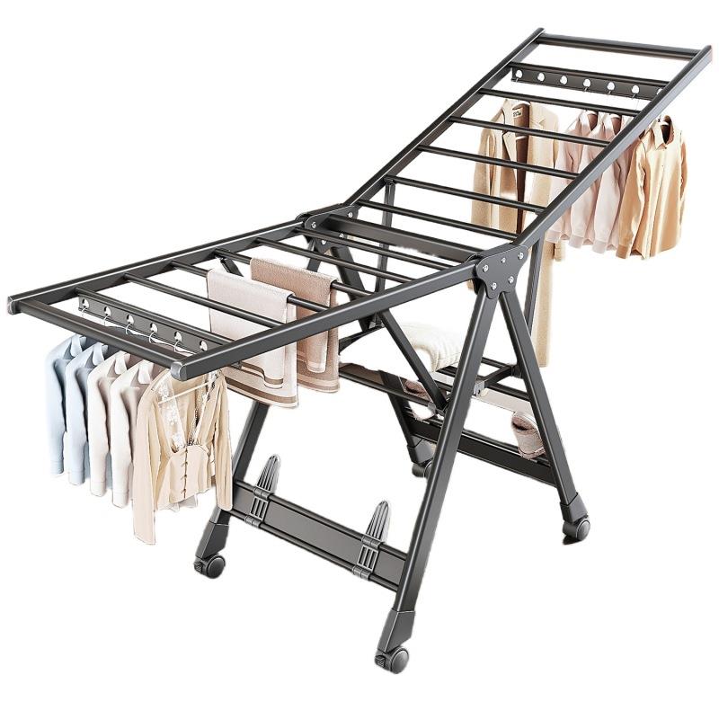 折叠衣物晾衣架落地室内家用晒衣架阳台室外晾衣杆晒被子移动式