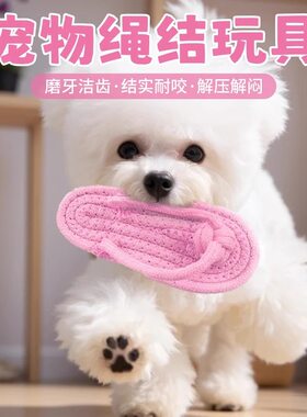 狗狗玩具结绳编织拖鞋绳结玩具
