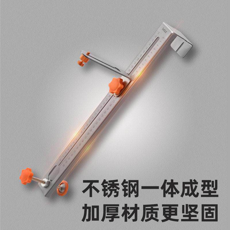 不锈钢水平仪支架450mm总长双头铝材转接头精确调整可拆卸