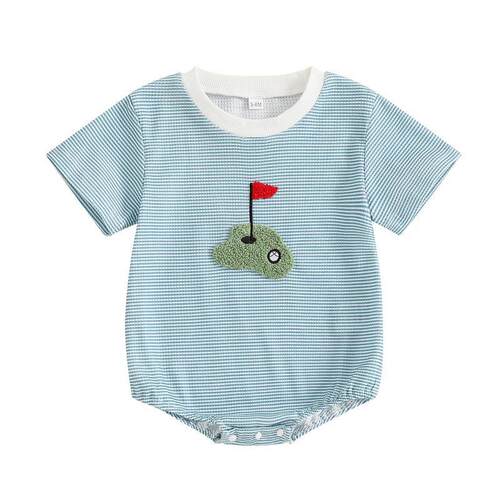 M 33589 Baby Striped Short Sleeves 婴儿短袖哈衣