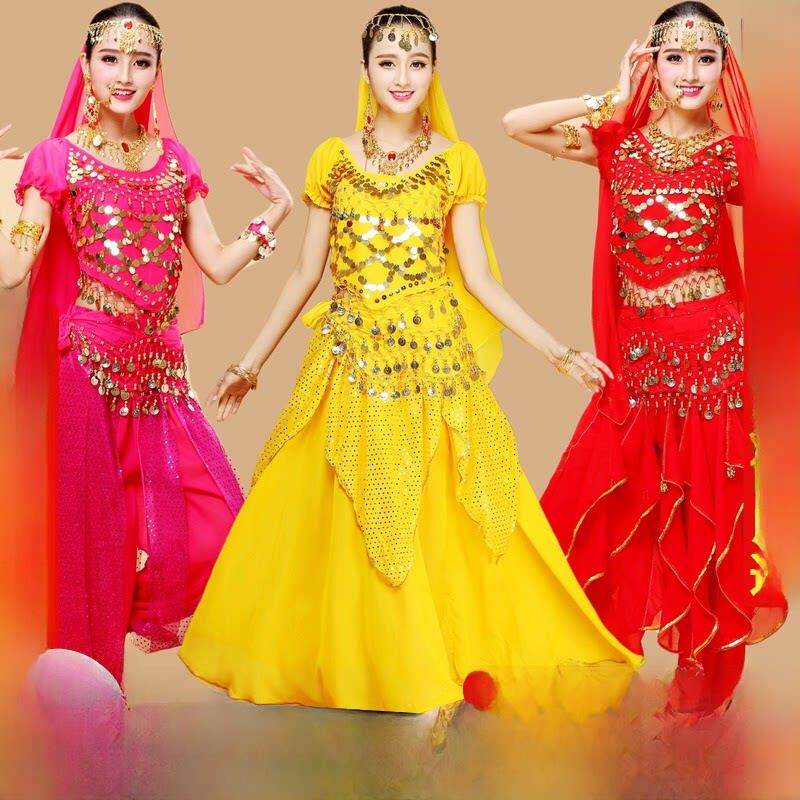印度舞蹈表演服装裤子套装练习女子民族服装成人高级肚皮舞服装秋