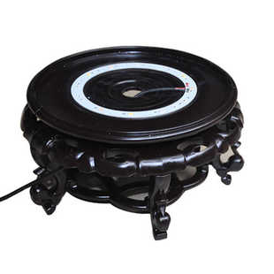 圆柱形鱼缸底座带五彩灯光花木底座玻璃瓶底座花木架摆件鱼缸托