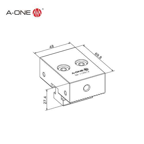 A-ONE机床夹具零点虎钳F挡块 表面光滑工件夹紧装置机加工夹具