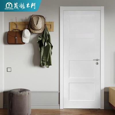厂家ML-10145直供代简约白色原木门美现式卧室办公套整房门实室木