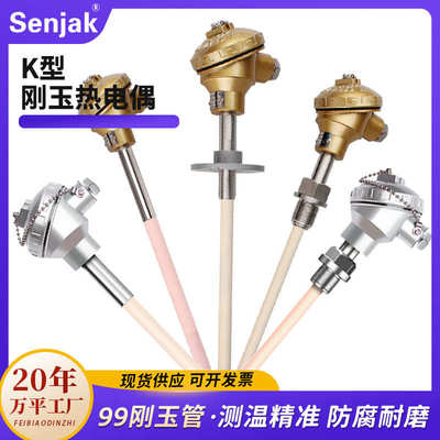 耐高温K型刚玉热电偶WRN-130/122优质刚玉陶瓷管0-1300度K型