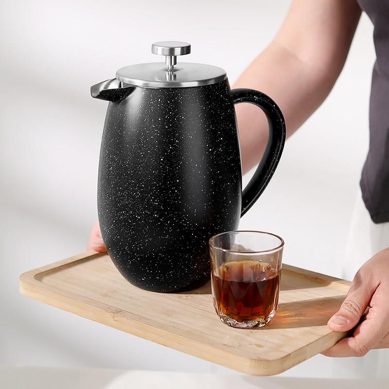 北欧不锈钢法压壶茶壶家用咖啡壶手冲咖啡过滤器具法式压杯壶微瑕