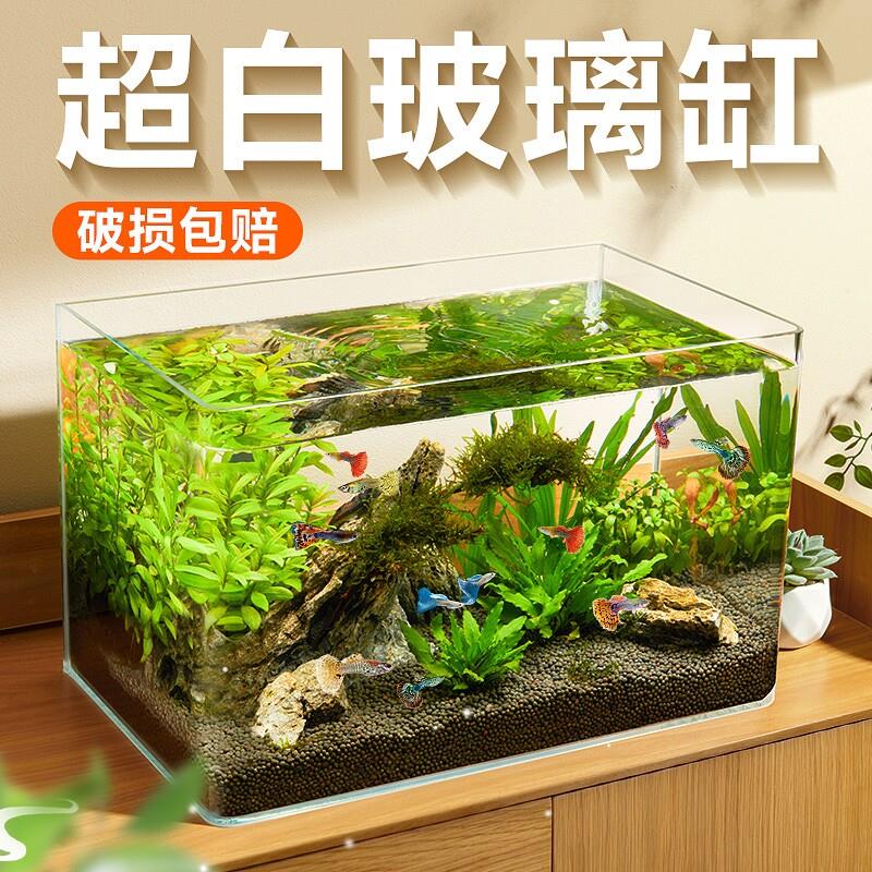 热弯玻璃鱼缸客厅小型家用桌面超白生态金鱼斗鱼水草缸乌龟饲养缸