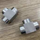 屹沃内螺纹三通不锈钢三通1 内丝三通方体三通 2NPT高压三通T型