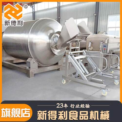 不锈制钢脖真DMZ空滚揉鸭机商用鸡翅自动腌制机480L鱼肉变频腌设0