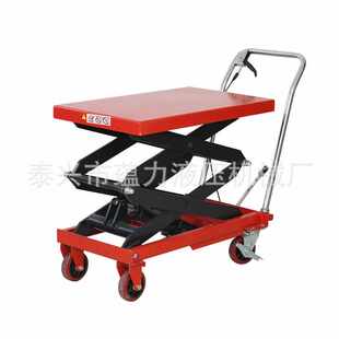 手动液压升降平台车 剪叉式升降车 手推移动小型平台搬运车