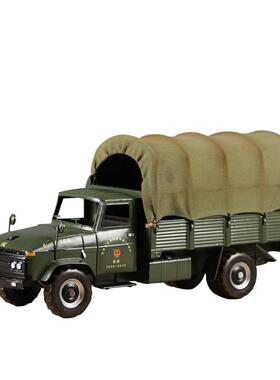 仿真古解放CA141运输车模型卡铁艺大号老重卡收藏1237复装饰品式