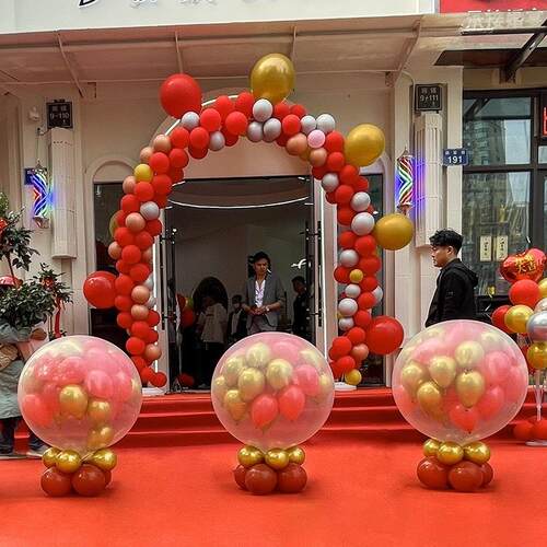 开业地套爆595球结迎亲地爆气球布婚置婚礼天球全制作工具飘空气