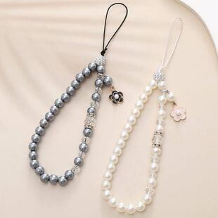 Small fragrant wind pearl phone chain phone lanyard anti-fal