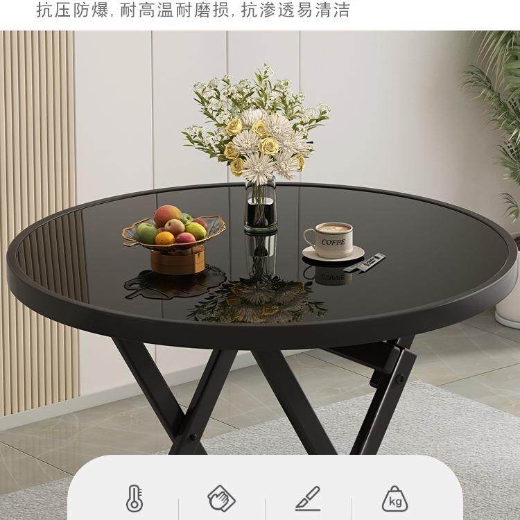 简易折叠桌便牌无品牌/携餐桌形钢化玻璃方饭桌打桌子小型棋牌桌