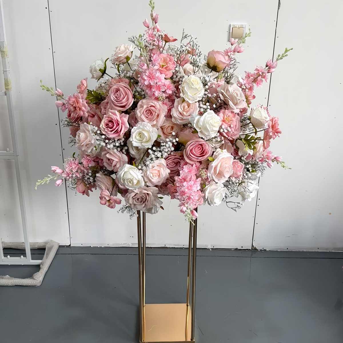 世爵爆款婚庆设计仿真花花球造型酒店KTV摆放粉色60cm桌花