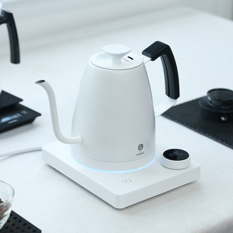 HARIO日本不锈钢智能细口控温咖啡手冲壶防干烧电烧水壶泡茶EVKT