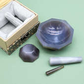 大a达量汇研钵实验室乳钵200mm级研钵用 天然玛瑙棒优惠玛瑙30