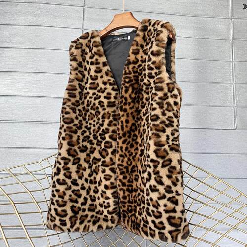 Otter rabbit fur medium long vest warm vest women's vest
