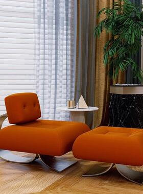 VQG轻简约艺术异形金鱼尾休闲人椅黑桃K酒奢店别墅客厅懒单人属沙