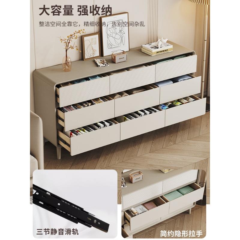 法式奶油组风卧室五六斗柜合客厅简约屉储物FVU柜抽床尾柜收纳八