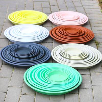 花盆托盘加厚塑料接水盘树脂圆形底托彩色花盘底盘花盆底座