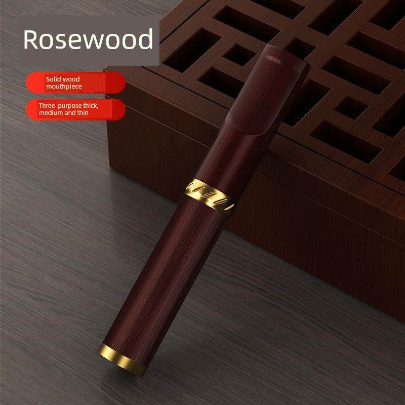 Zobo正牌烟嘴过滤器高档檀木实木循环永久可清洗过滤嘴粗中细通用