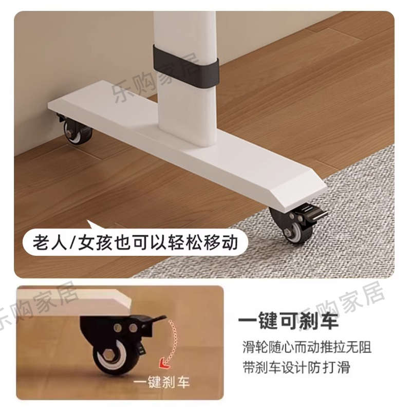 床上桌可移动可升降跨床桌小户型学习桌实木书桌学生笔记本电脑桌