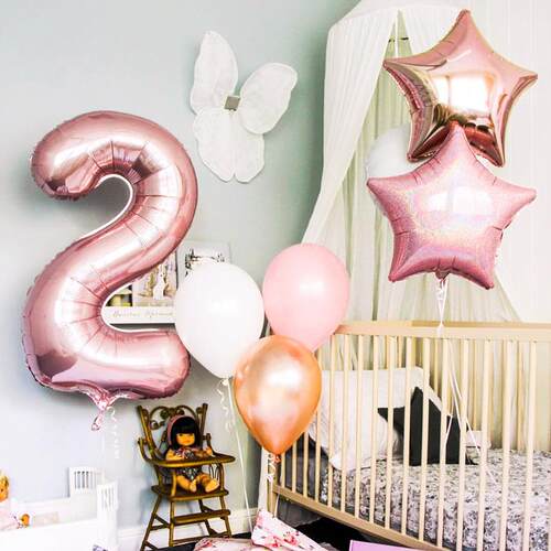 40Inch Big Foil Birthday Balloons Blue Helium Number Balloo