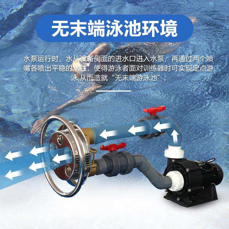 泳池逆流训练器无边际泳池冲浪水疗按摩泳池推进器设备厂家