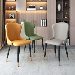 简约轻奢现代高颜值餐椅新款家用小户型意式家庭餐厅餐桌椅子靠背