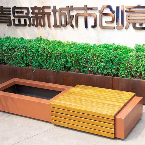 户外花箱组合座凳 花箱休闲椅 景区商场广场商业街花箱长椅