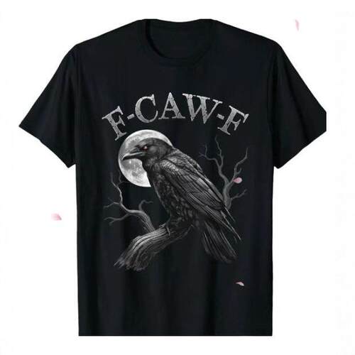 Black Crow Funny Bird Moon Gothic Adult Humor Shirt