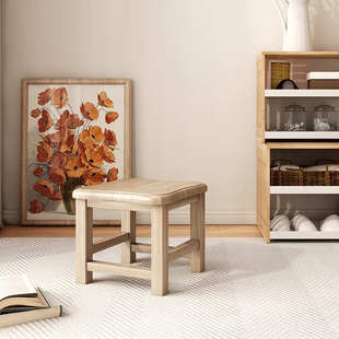 小木凳实木椅家用小板凳矮凳客厅茶几小方凳子大人结实耐用换马小