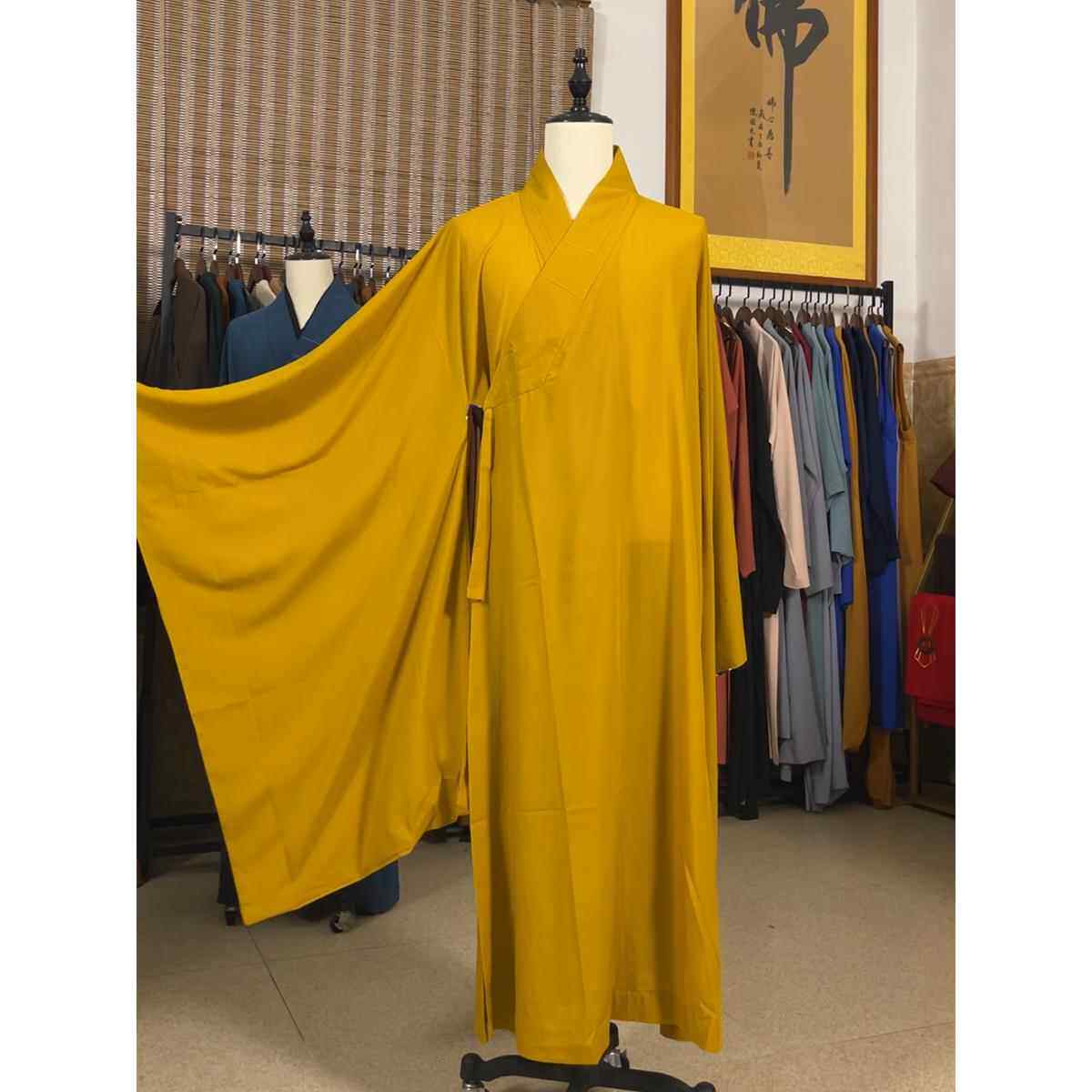 特卖僧服大袖海青居士服精品进口丝男女禅修不透皈依服日本丝广袖