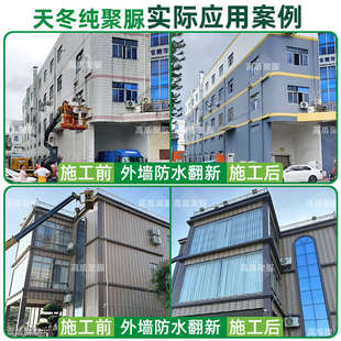 高盾天冬纯聚脲透明外墙补漏涂料窗台裂缝堵漏防水胶装饰隔热材料