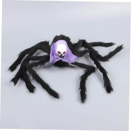 Halloween ghost head scary skull plush giant spider 75cm万圣