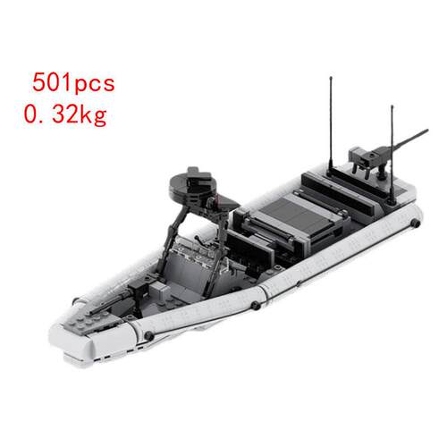 3现货小颗粒MOC-147311海豹突击队充气船积木玩具模型摆件