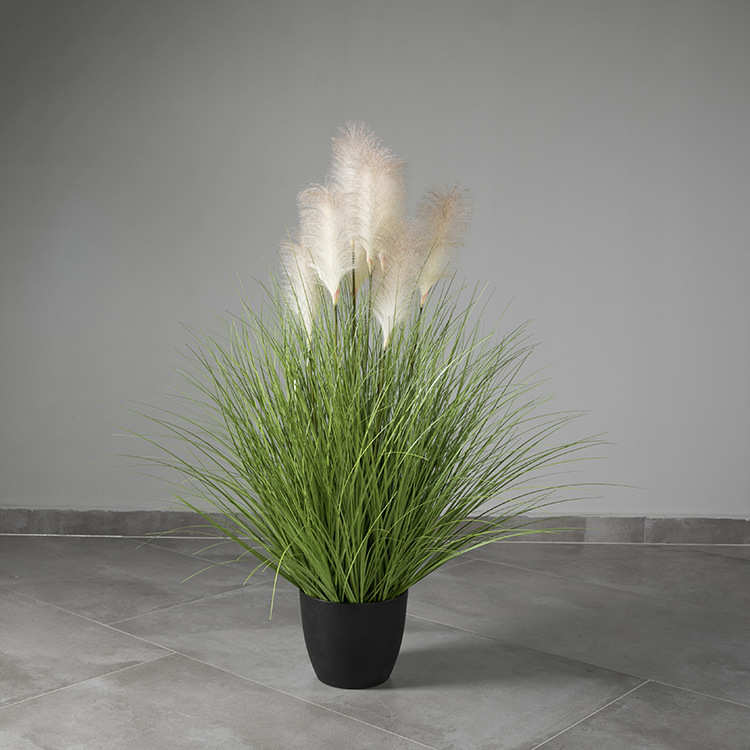 仿真北欧ins绿植仿真树盆景 家居装饰假花摆件芦苇仿真植物盆栽