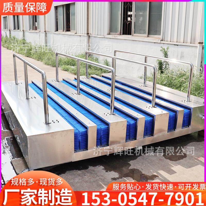 巷道口用环保清洁无动力洗靴机双通道三通道板刷鞋靴侧帮清洗靴机
