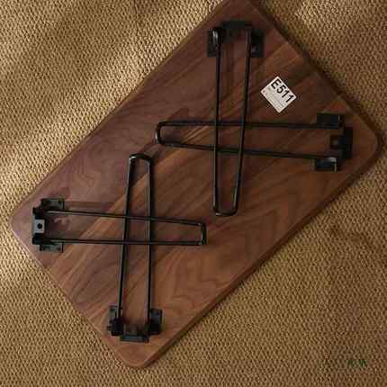 黑桃木飘窗桌XOX子轻榻奢茶榻米可折叠矮桌日式小几实木炕胡几小