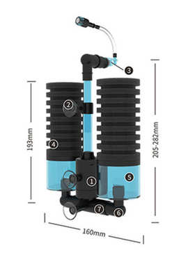 dd锐氧过滤器水妖qanvee系列净水精鱼缸三合一电动生化仟增